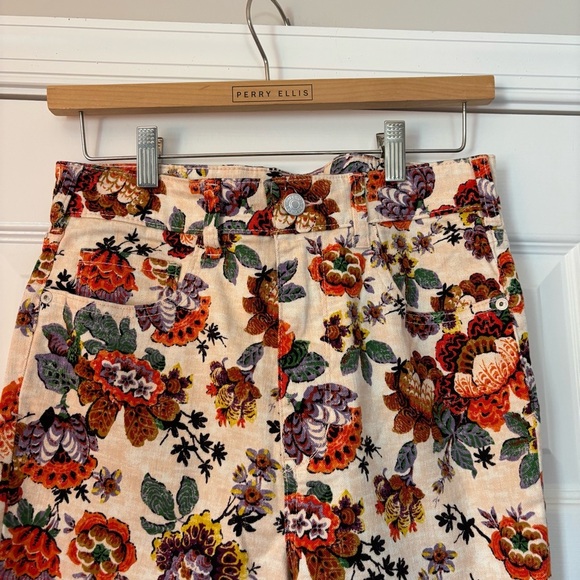 Anthropologie Pilcro The Cigarette Slim Straight Floral Jeans size 28 Boho Fall - Picture 4 of 11